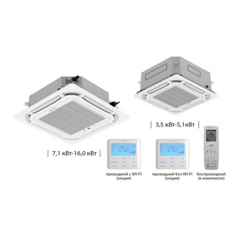 Кассетный кондиционер Aeronik ASI-AKH140R1/B-S INV/ASO-AGUHN140R1/INV