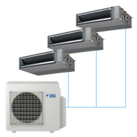 Канальная средненапорная сплит-система Daikin FBA на 3 комнаты