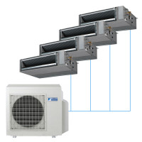 Канальная средненапорная сплит-система Daikin FBA на 4 комнаты