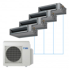 Канальная средненапорная сплит-система Daikin FBA на 4 комнаты