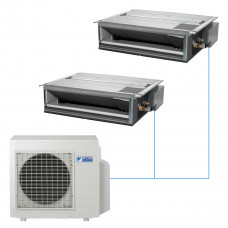 Канальная низконапорная сплит-система Daikin FDXM на 2 комнаты