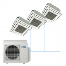 Кассетная сплит-система Daikin FFA на 3 комнаты