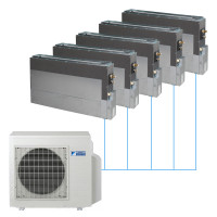 Напольная сплит-система Daikin на 5 комнат