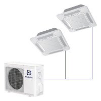 Кассетная сплит-система Electrolux R32 на 2 комнаты