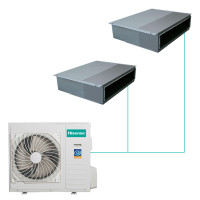 Канальная мульти-сплит-система Hisense R32 на 2 комнаты