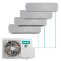 Настенная мульти-сплит-система Hisense Silver FM DC Inverter R32 на 4 комнаты
