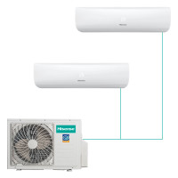 Настенная мульти-сплит-система Hisense Zoom FM DC Inverter R32 на 2 комнаты