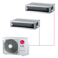 Канальная низконапорная сплит-система LG на 2 комнаты