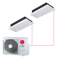 Кассетная однопоточная сплит-система LG на 2 комнаты