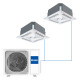 Кассетная мульти-сплит-система Haier R32 с круговым потоком на 2 комнаты