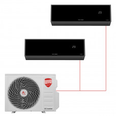Настенная сплит-система Royal Thermo Barocco DC Black на 2 комнаты