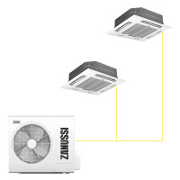 Кассетная сплит-система Zanussi Multi Combo ERP DC на 2 комнаты