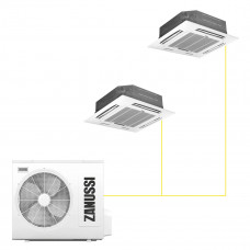 Кассетная сплит-система Zanussi Multi Combo ERP DC на 2 комнаты