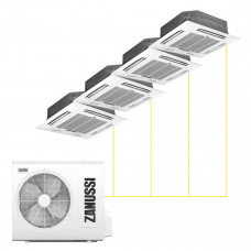 Кассетная сплит-система Zanussi Multi Combo ERP DC на 4 комнаты