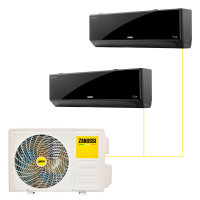 Настенная сплит-система Zanussi Multi Combo ERP DC 2 Black на 2 комнаты