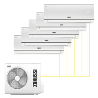 Настенная мульти-сплит-система Zanussi Multi Combo ERP DC на 5 комнат